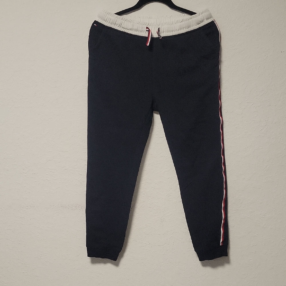 Tommy Hilfiger Navy Joggers with White Waistband